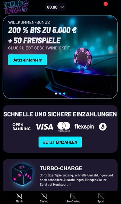Mobil-Casino Turbo Wins Mobile Online Casino