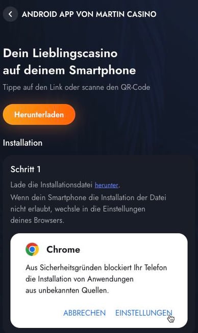 Martincasino Mobile App