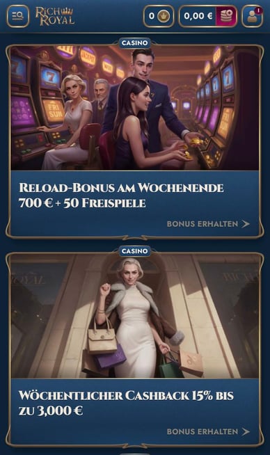 RichRoyal Casino Deutschland Boni