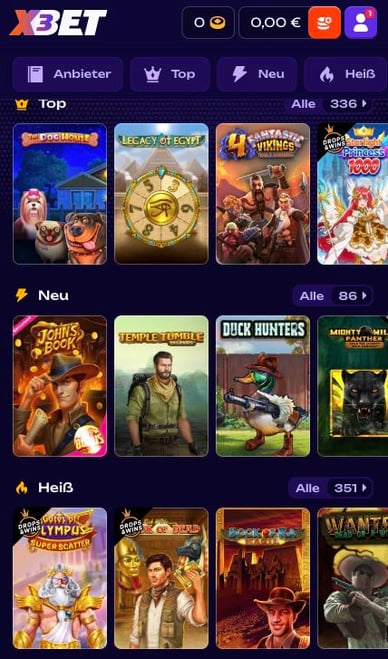 Spielautomaten CasinoX3bet