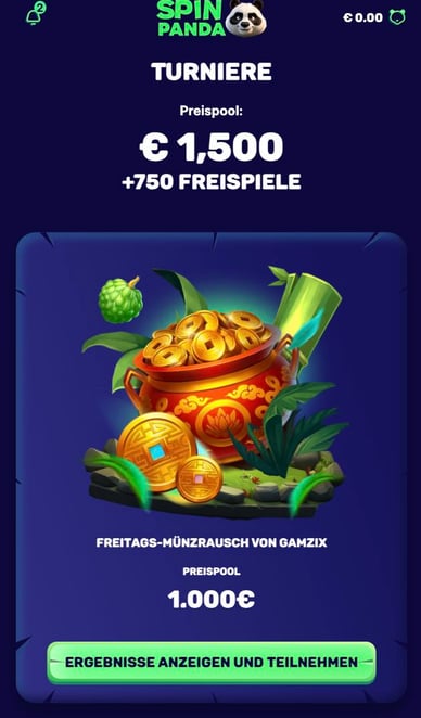 Spin Panda Casino Deutschland Turniere