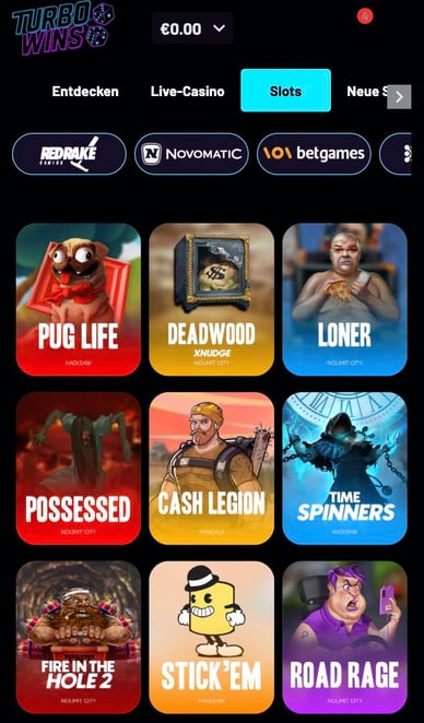 Slots in Casino Spielautomaten in Turbowinscasino