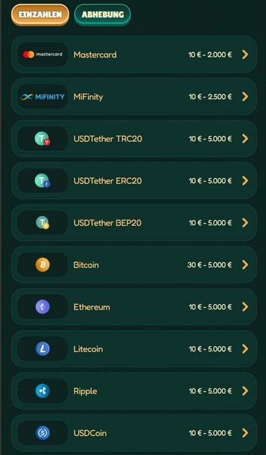 Zahlungsmethoden im Mobile Online Casino