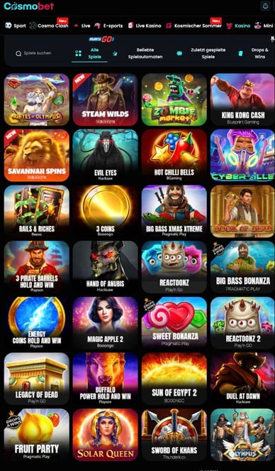 Cosmobet-Casino Spielautomaten