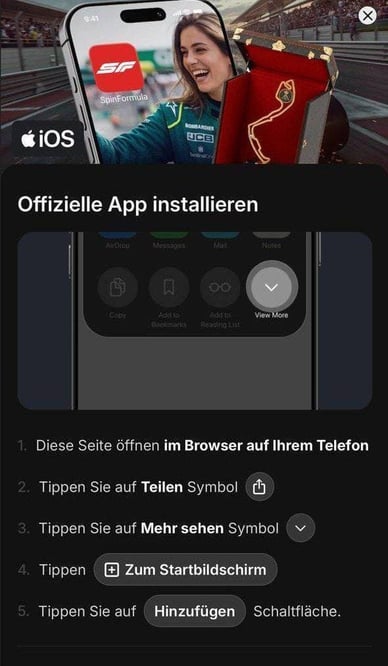Die SpinFormula Casino App im Überblick Mobile Casino App von SpinFormula für Smartphones