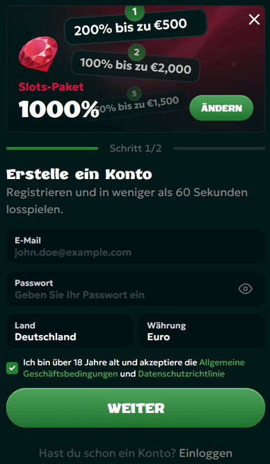 Anmeldung im Casino Registrieren im Rivo Casino