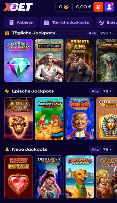 X3bet Casino Online Jackpot