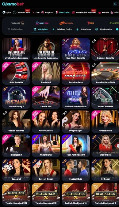Live Casino Cosmobet