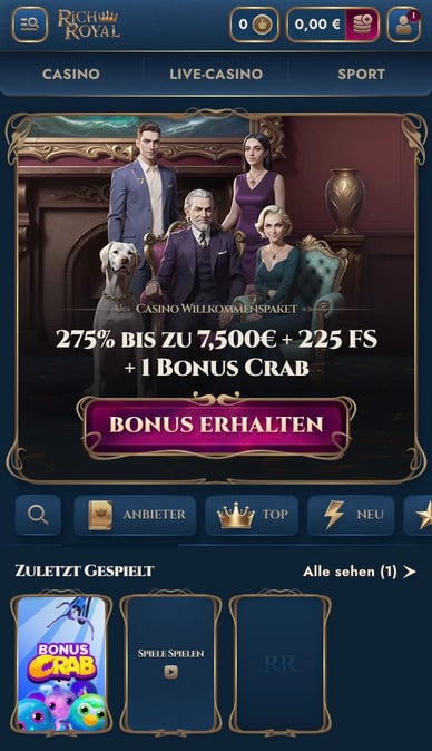 RichRoyal Mobile Casino