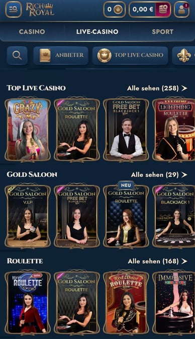 RichRoyal Live Casino