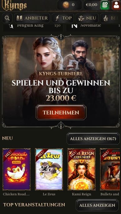 Mobil-Casino Kyngs Mobile Casino