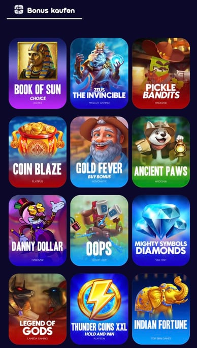 Spinsino Online Casino Bonuskauf