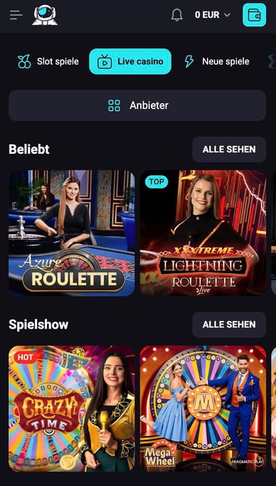 Live Dealer Spiele Novadreamscasino