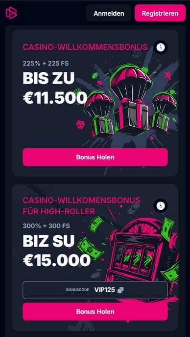 Willkommensangebot Casino Willkommensbonus Betsio Casino