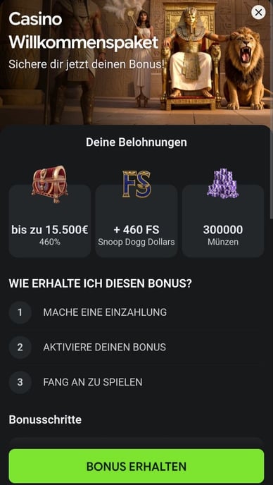 Willkommenboni Casino Willkommenbonus im Casino RaraWin