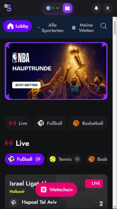 Sportwetten-Sektion Casino Sportwetten in Casino Hi Spin