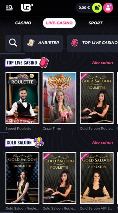 Lunu Bet Live-Casino