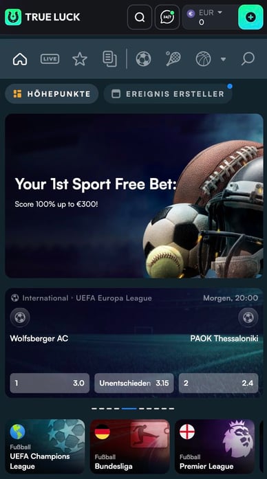 TrueLuck-Casino Sportwetten