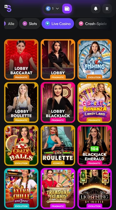 Casino mit Live Dealer HiSpin Live Casino