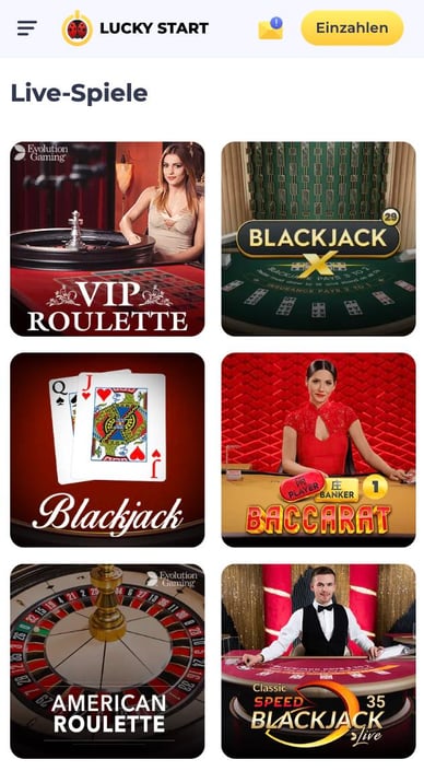 Live Casino Luckystart Live Casino