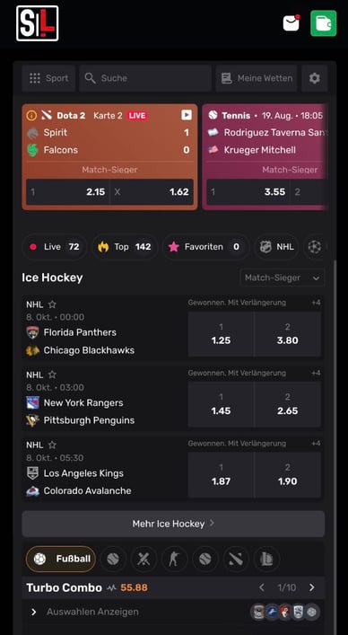 Casino Sportwetten-Sektion Slotier-Casino Sport