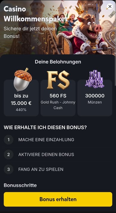 Willkommenboni im Casino Willkommenbonus im Casino Kingia