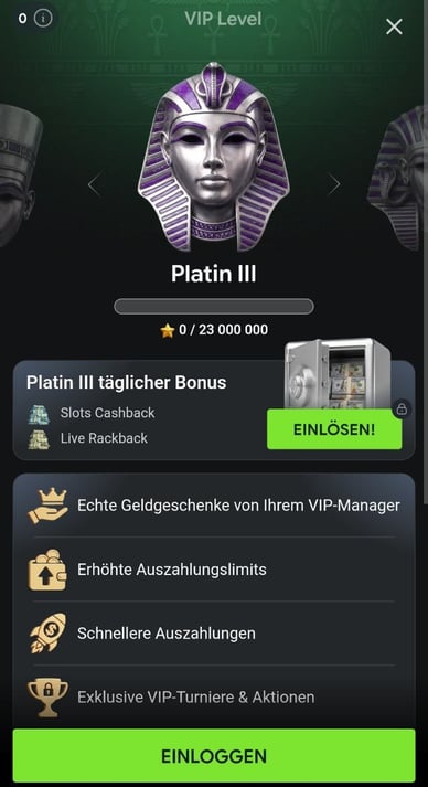 Treueprogramm im Casino Casino RaraWin mit VIP System