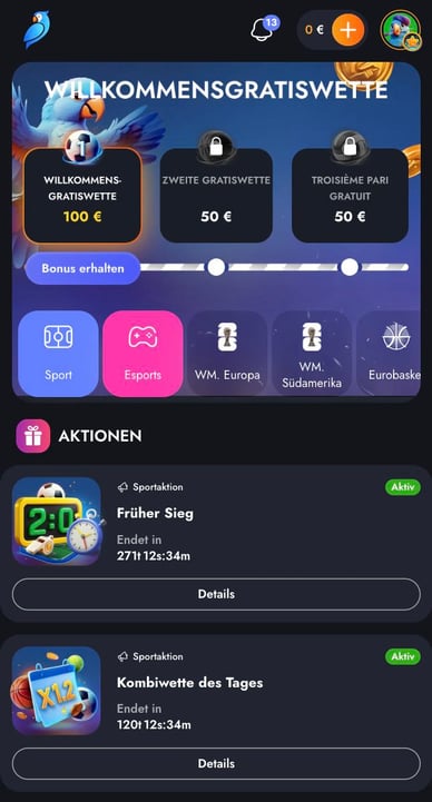 Martin Casino DE Sport und E-Sport