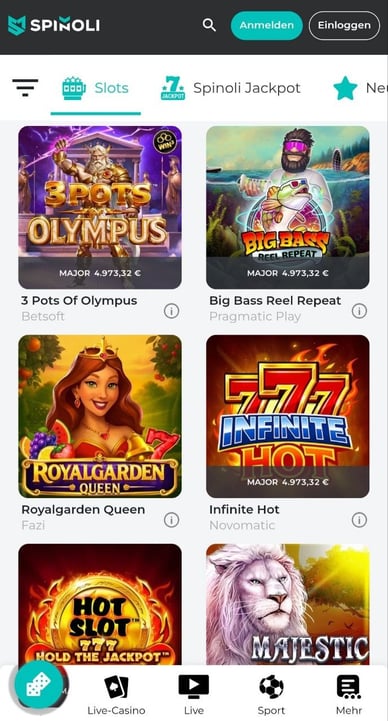 Casino Spielautomaten Online Casino Spinoli Slots