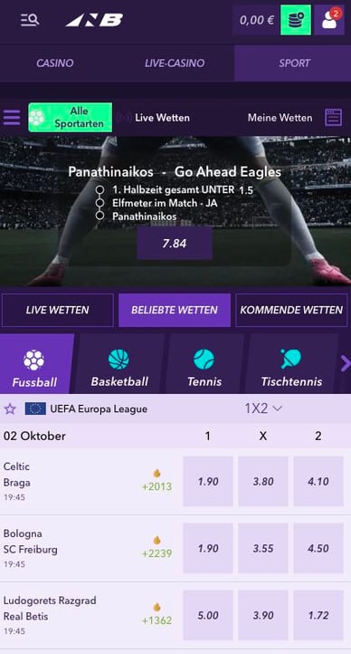 Nao Bet Casino Online Sportwetten