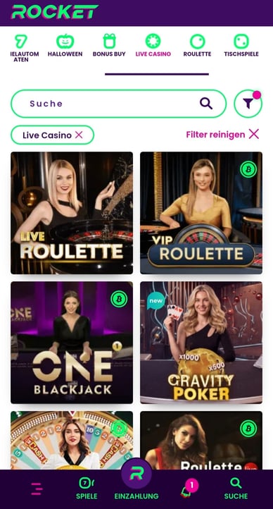 Live-Casino Rocket Live Casino