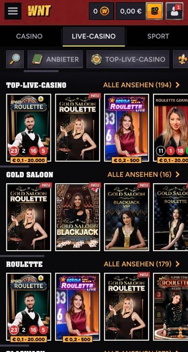 Casino Live Dealer Wintino Live Casino