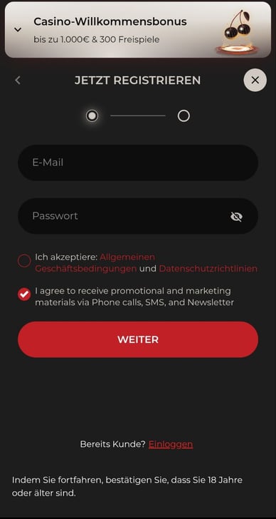Casino Registrierung God of Casino Anmeldung