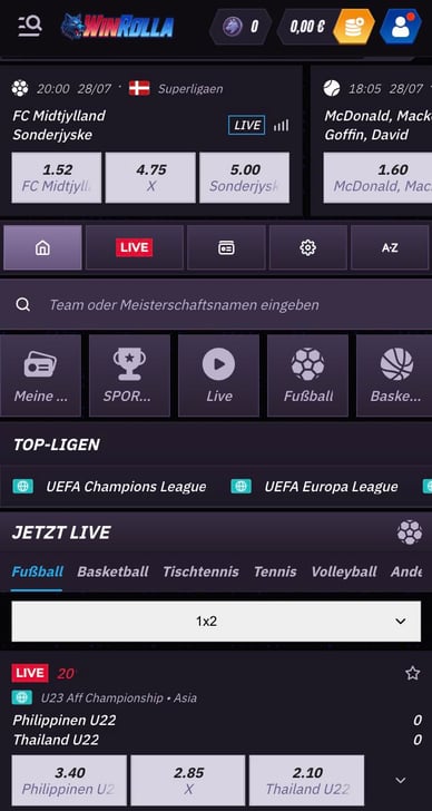 Online Casino WinRolla Sport