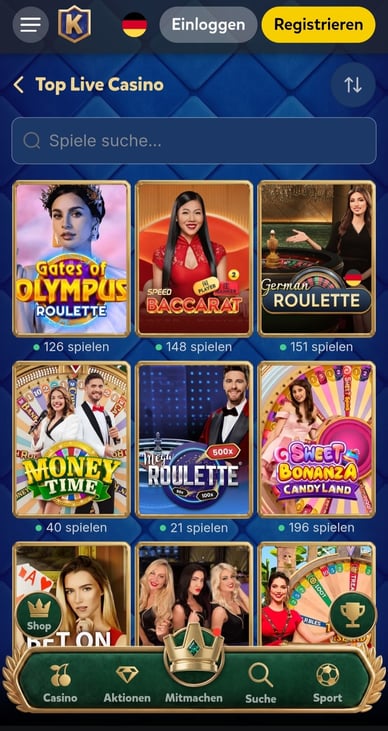 Live-Casino Kingia Live Casino