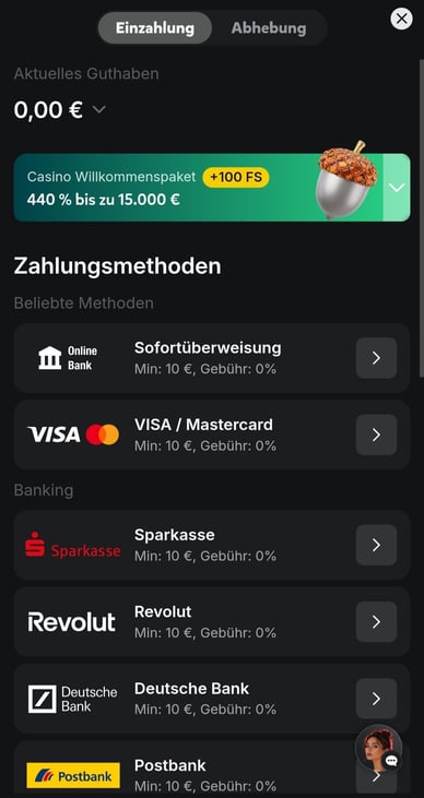 Zahlungsmethode im Casino Einzahlungen im Casino Online Kingia
