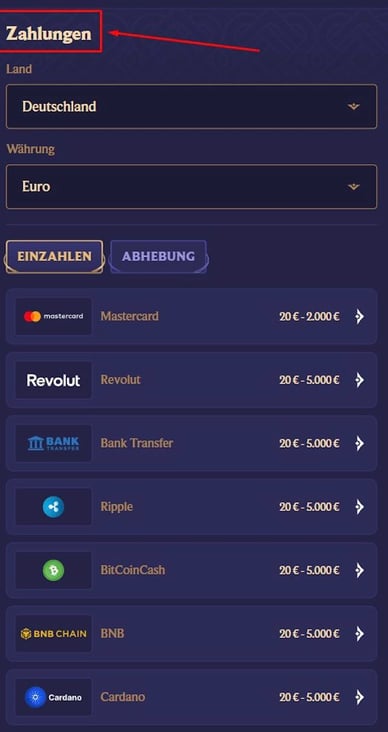 Zahlungsmethoden im Casino Online Zahlungsmethoden in Online Casinos ohne LUGAS