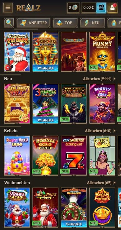 Spieleautomaten im Casino Realzcasino Slots