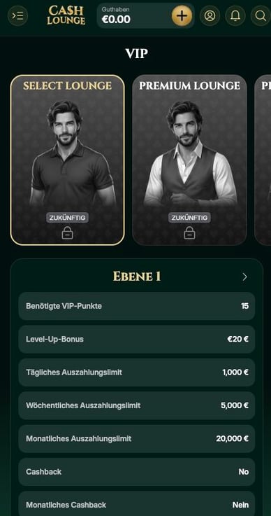 Casino in VIP-Club CashLounge VIP-Programm