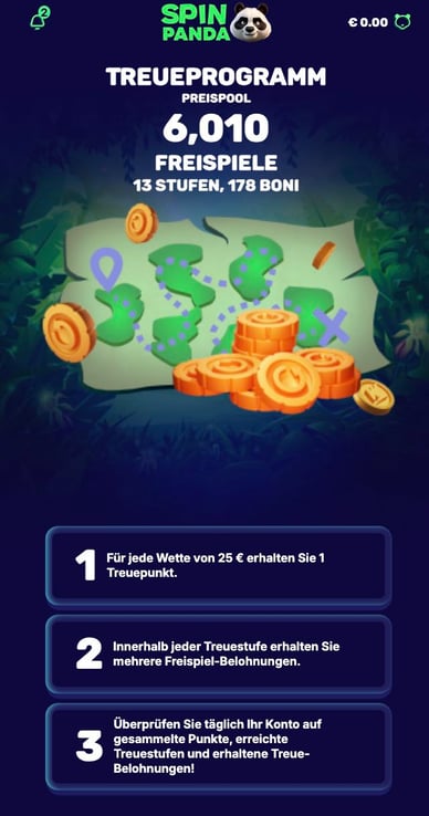 Online Casino Spin Panda Treueprogramm