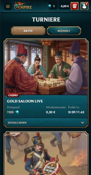 Turniere im Casino MyEmpire