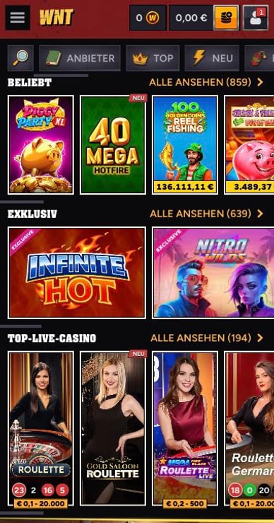 Mobil Casino Wintino Mobiles Casino