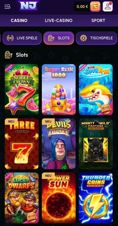 Casino Slots Spielautomaten im Casino Novajackpot