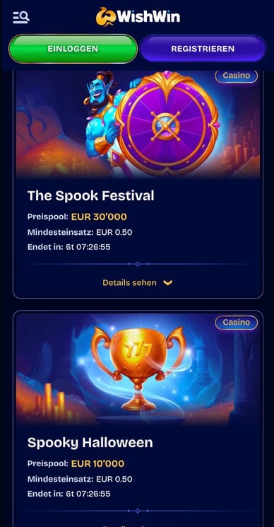 Aktuelle Online-Turniere Wish-Win Schweiz