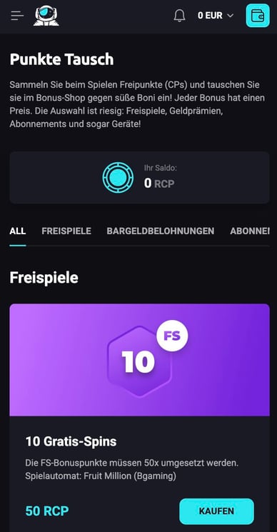 Novadreams Online Casino Bonus Shop