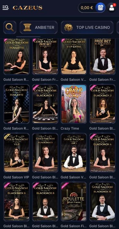Cazeus Live Casino