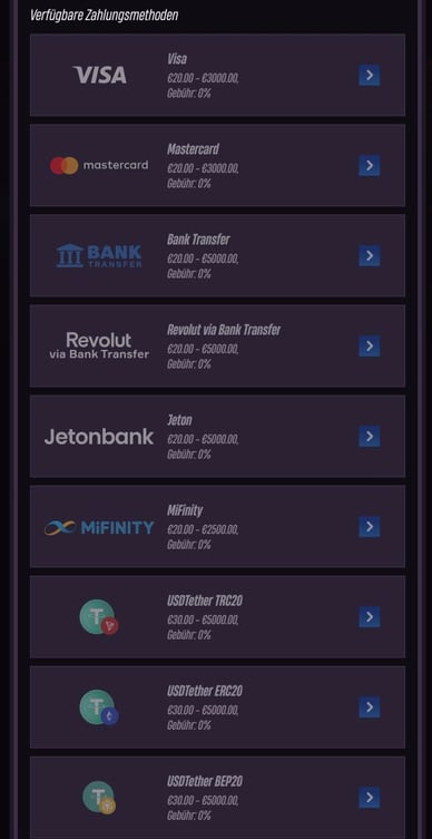 WinRolla-Casino Geldauszahlung