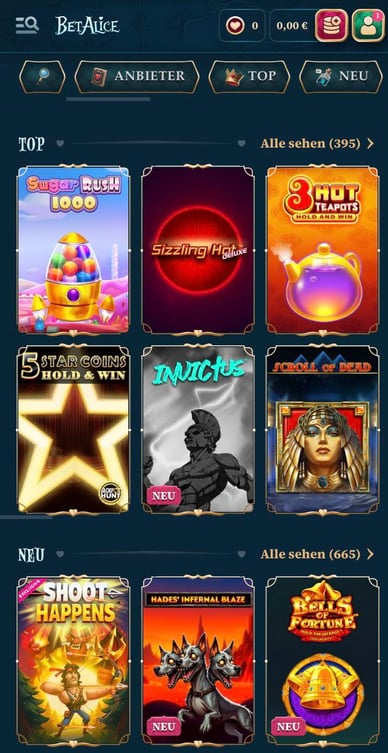 Bet Alice Casino Slots