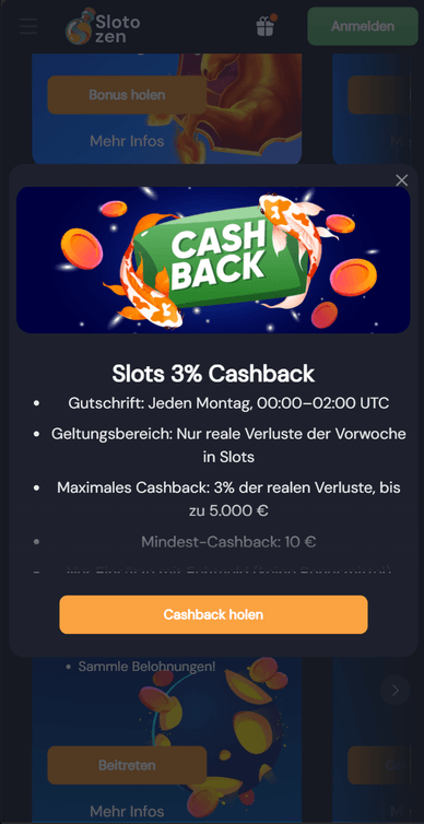 Cashback Boni im Casino Cashback Bonuses im Casino Online Slotozen