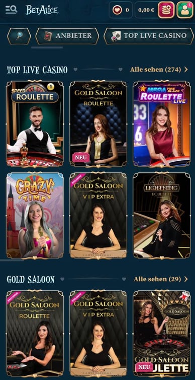 BetAlice Live-Casino